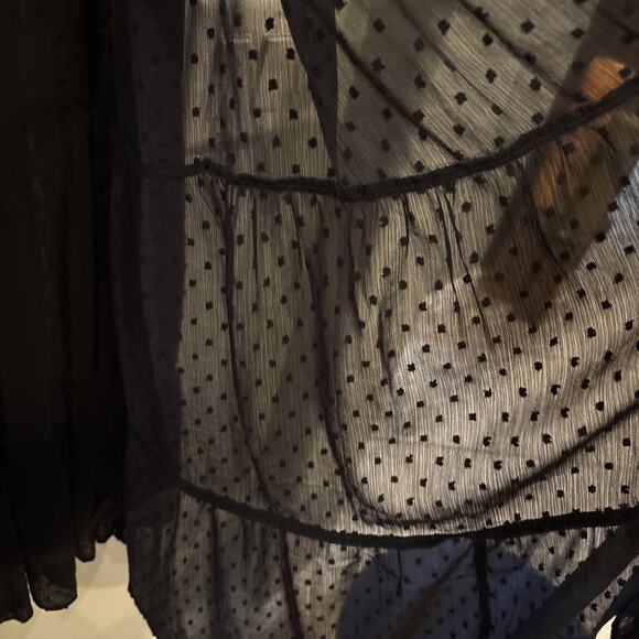 NWT Torrid Clip Dot Tiered Kimono Sheer 1X Witchy Layering Topper Black 14 16 - Picture 5 of 7